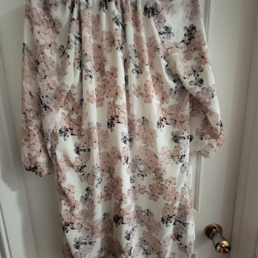 Katherine Barclay Montreal Floral Shift Dress Size 10 Pink Grey White - Picture 5 of 7